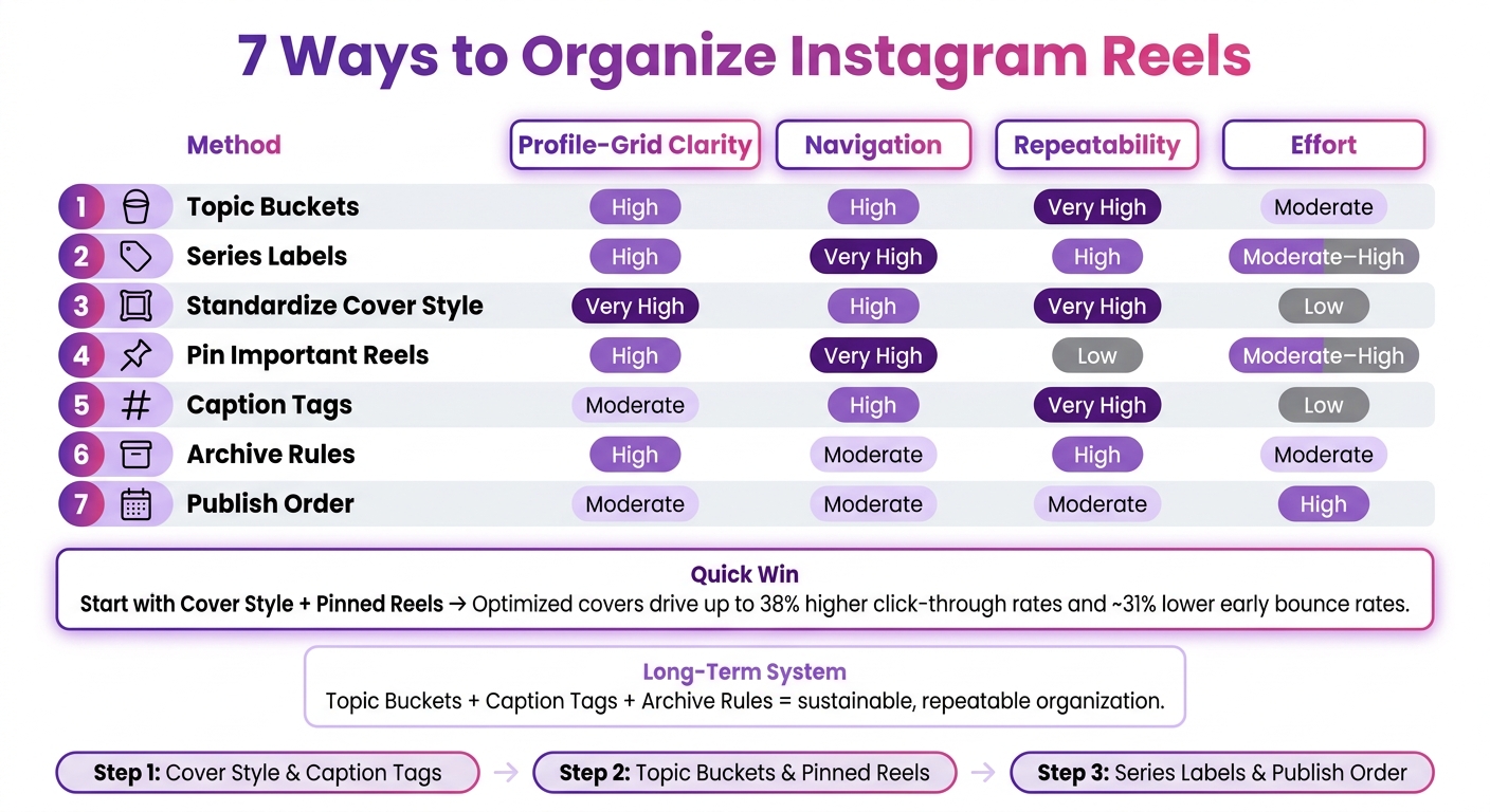 7 Ways to Organize Instagram Reels: Methods Compared