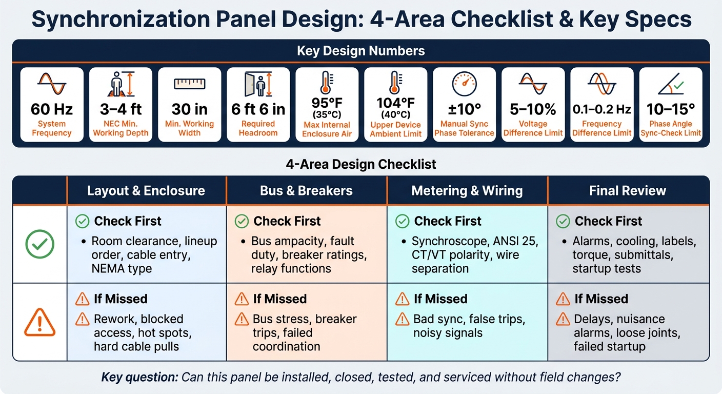 Sync Panel Design: 4-Area Checklist & Key Specs at a Glance