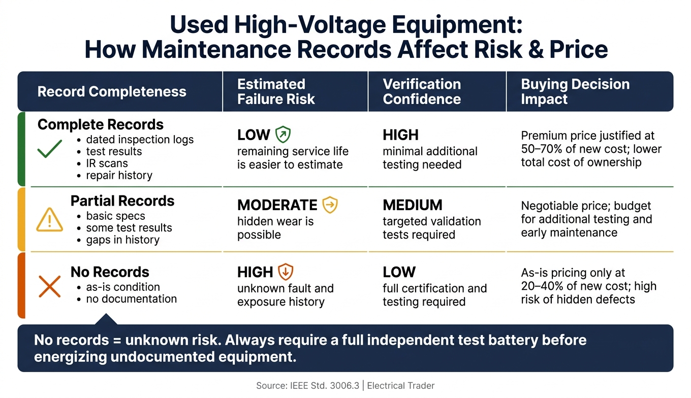 Used High-Voltage Equipment: How Maintenance Records Affect Risk & Price