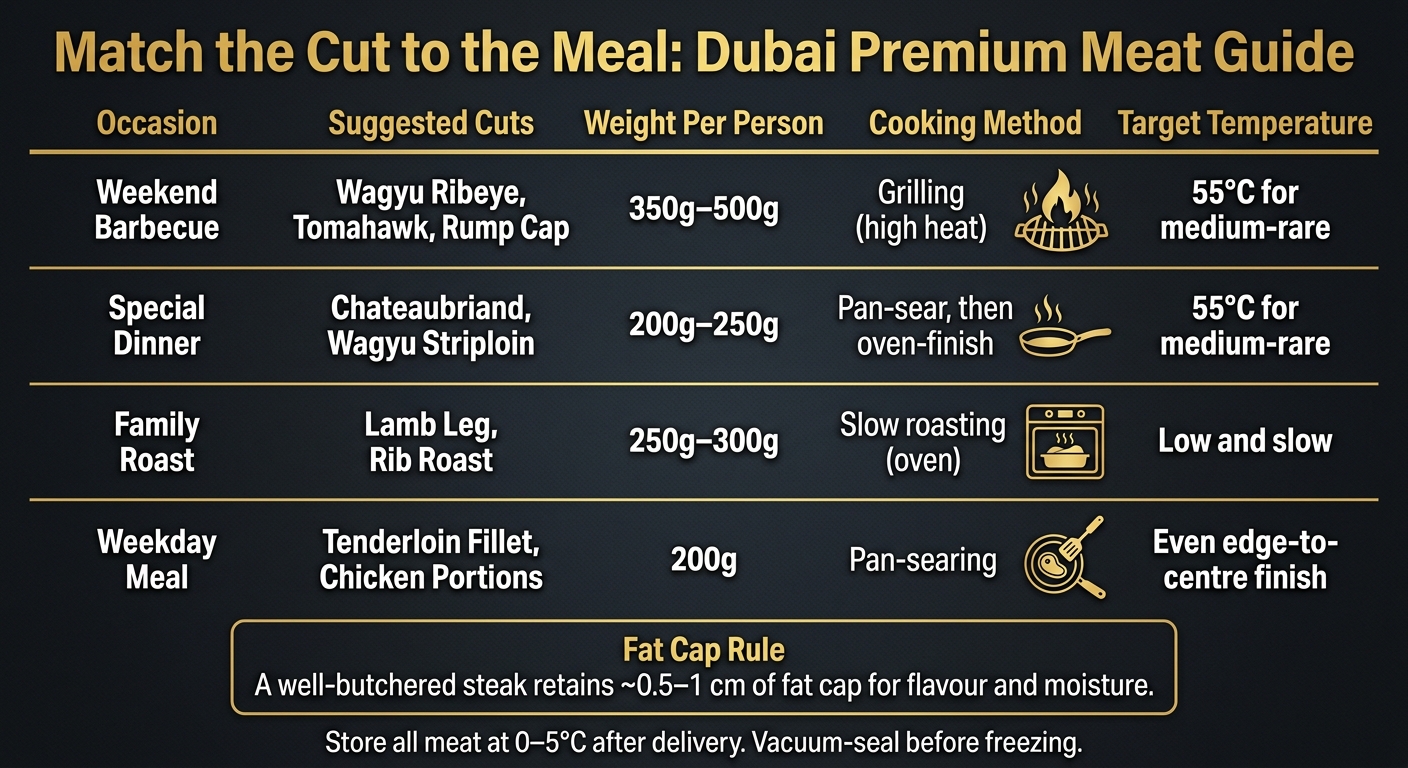 Premium Meat Delivery Dubai: Cut-by-Cut Guide to Grilling, Roasting & Pan-Searing