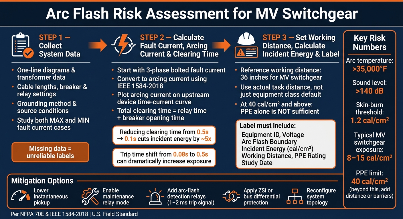 Arc Flash Risk Assessment for MV Switchgear: Step-by-Step Process