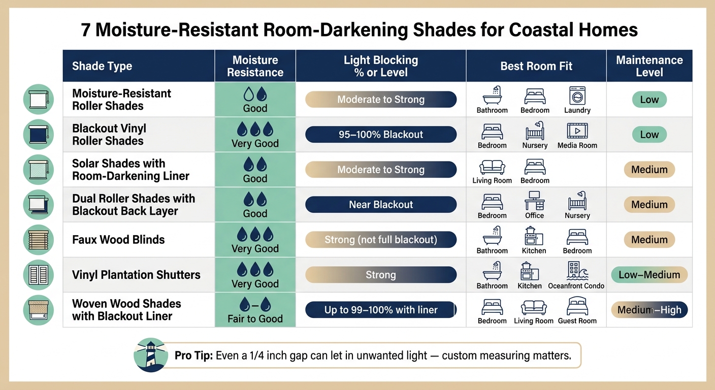 7 Moisture-Resistant Room-Darkening Shades for Coastal Homes