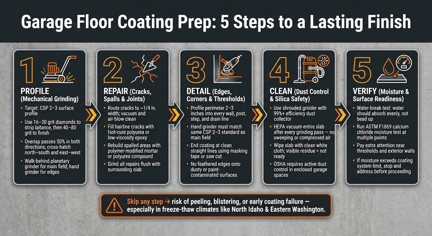 Garage Floor Training: Prep Methods That Matter 1 Garage Floor Coating Prep: 5 Steps To A Lasting Finish