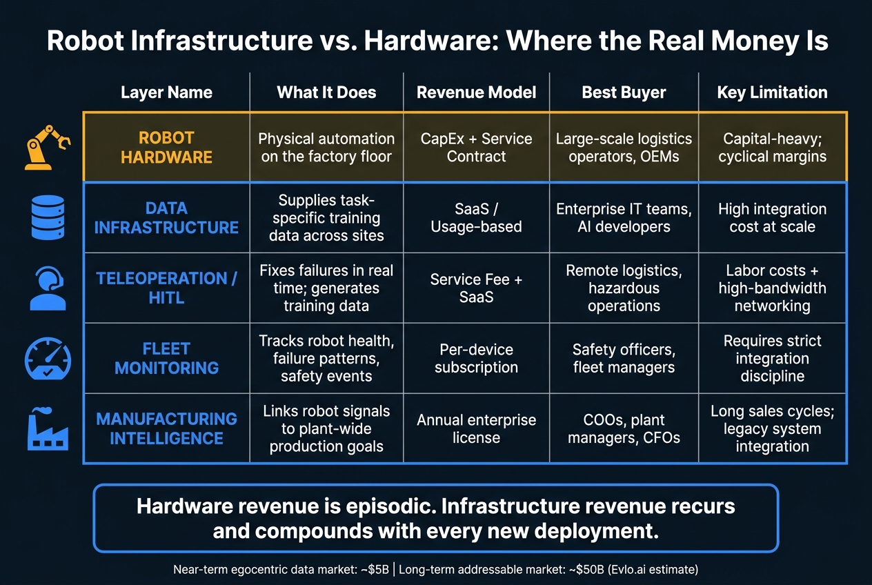 Robot Infrastructure vs. Hardware: Revenue Models & Business Tradeoffs
