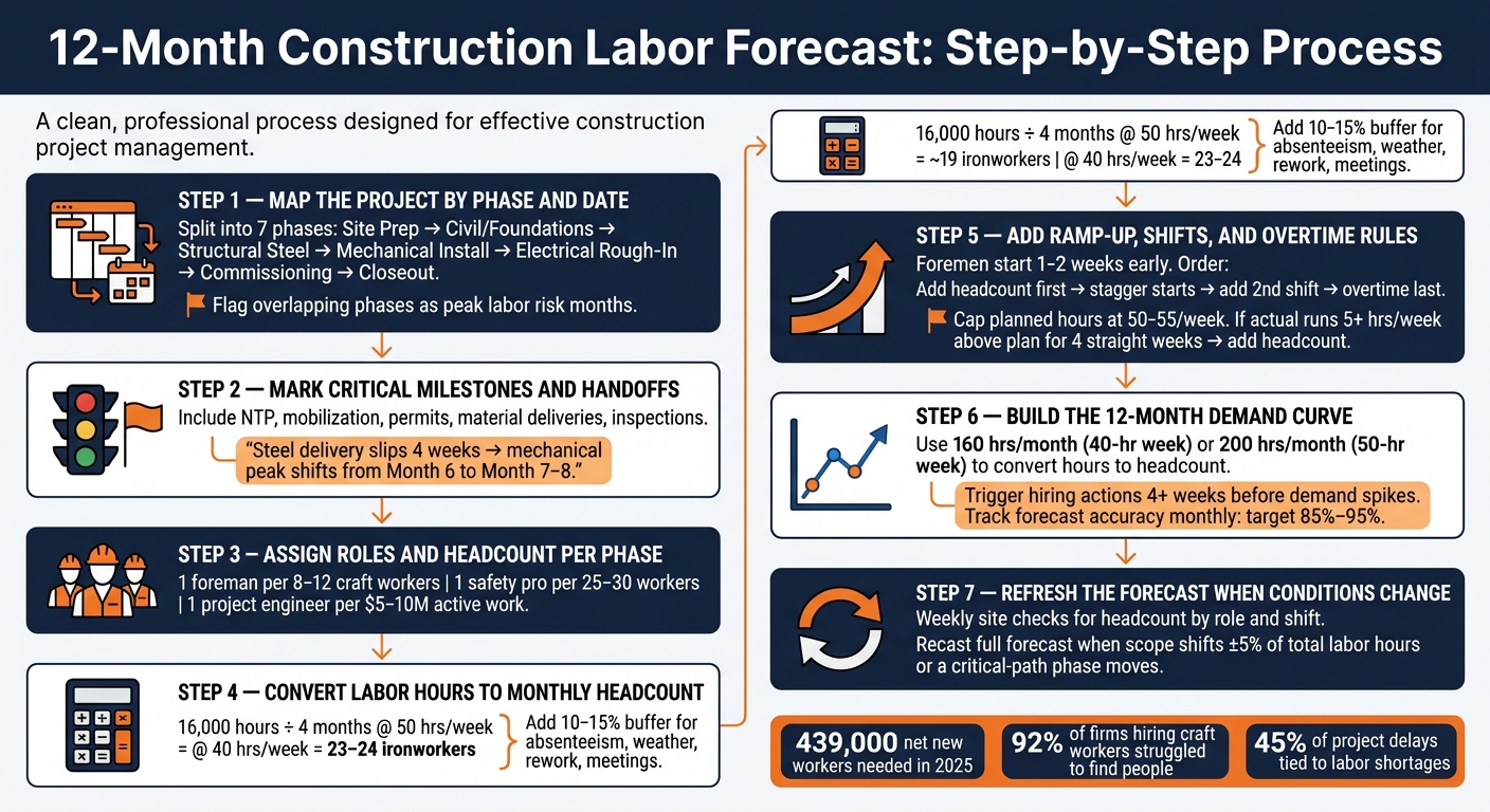 12-Month Construction Labor Forecast: Step-by-Step Process