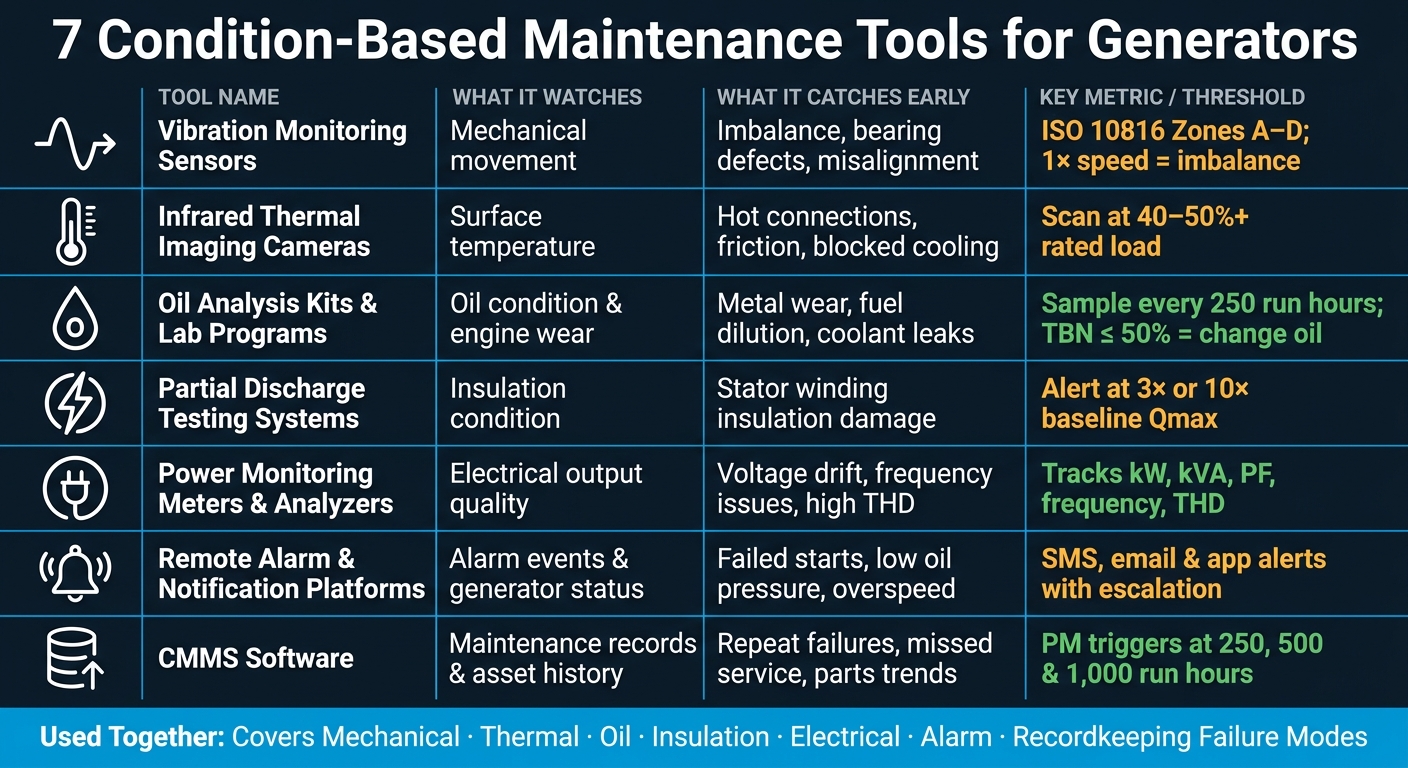 7 Condition-Based Maintenance Tools for Generators: Quick Comparison Guide