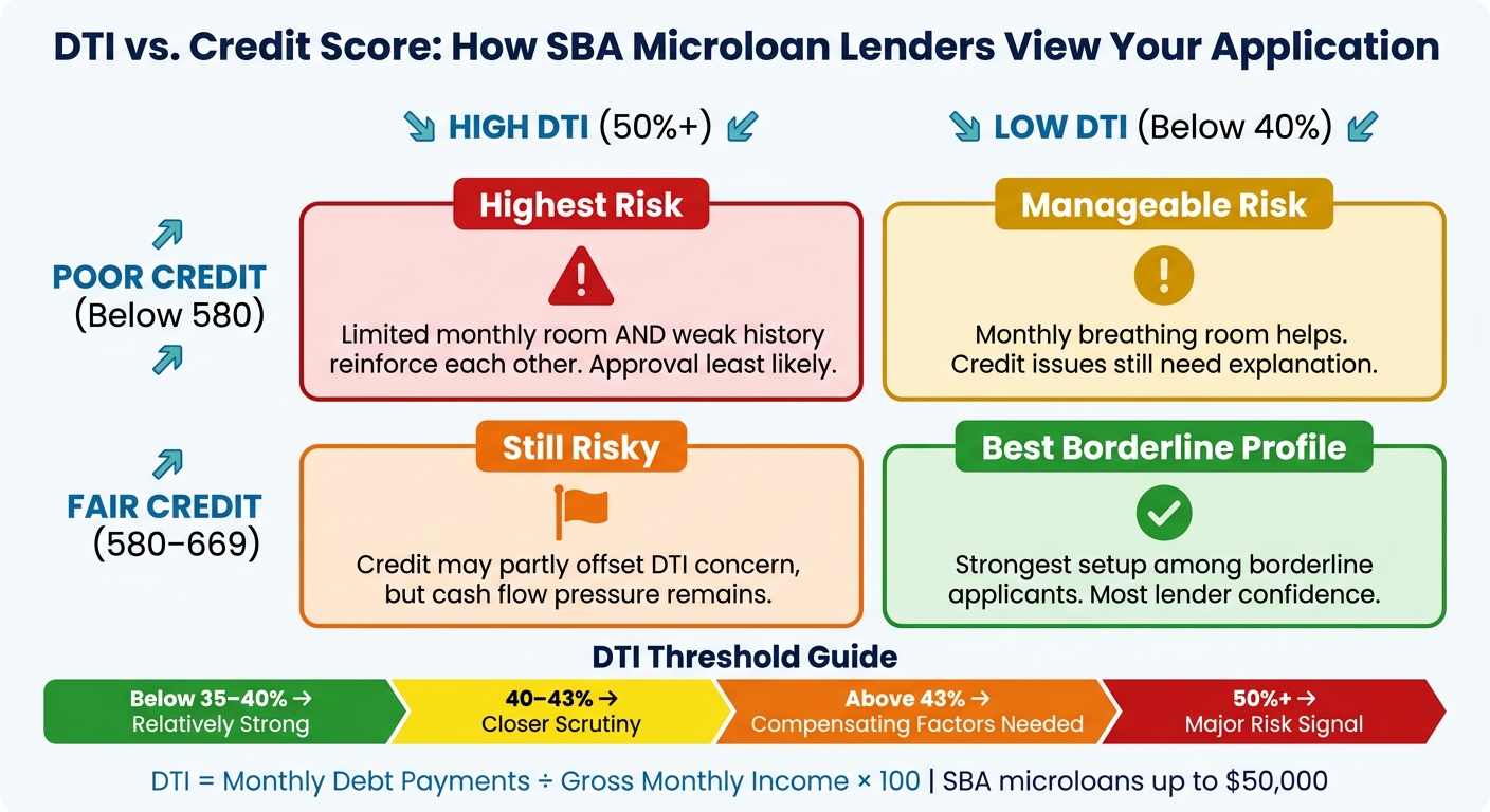 DTI vs. Credit Score: How SBA Microloan Lenders View Your Application