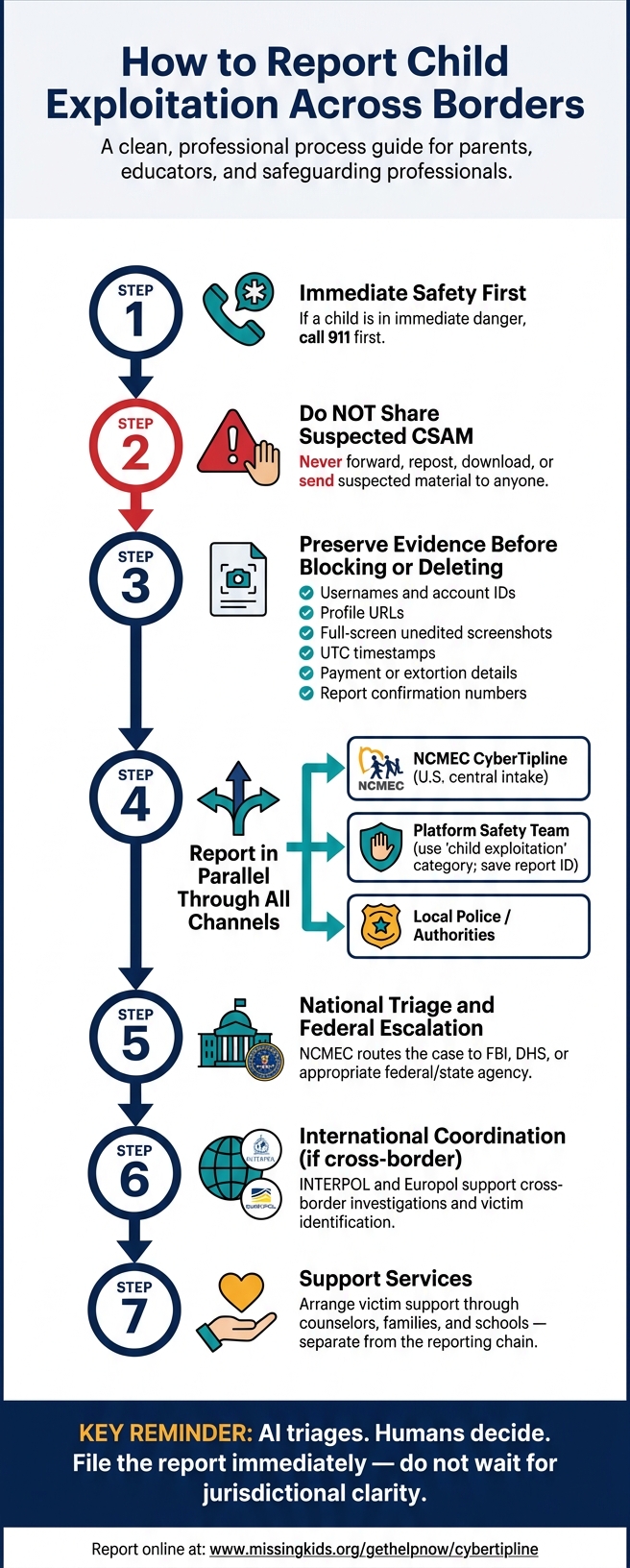 How to Report Child Exploitation Across Borders: Step-by-Step Guide