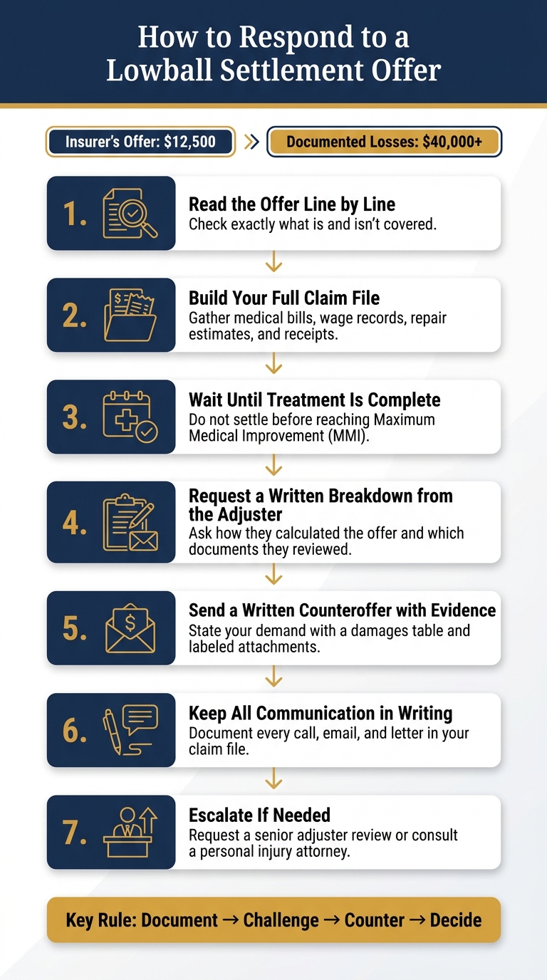 How to Respond to a Lowball Settlement Offer: Step-by-Step