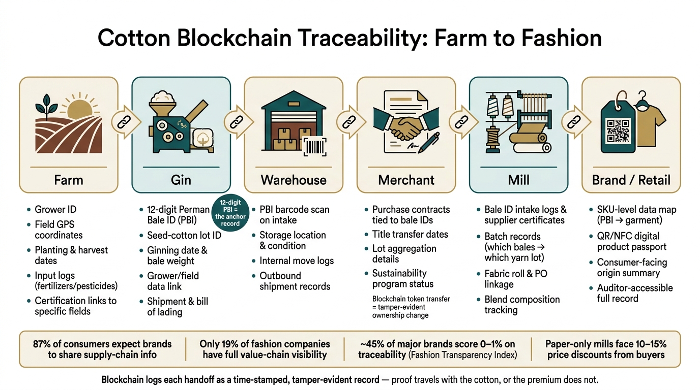 Cotton Blockchain Traceability: Farm to Fashion in 5 Steps