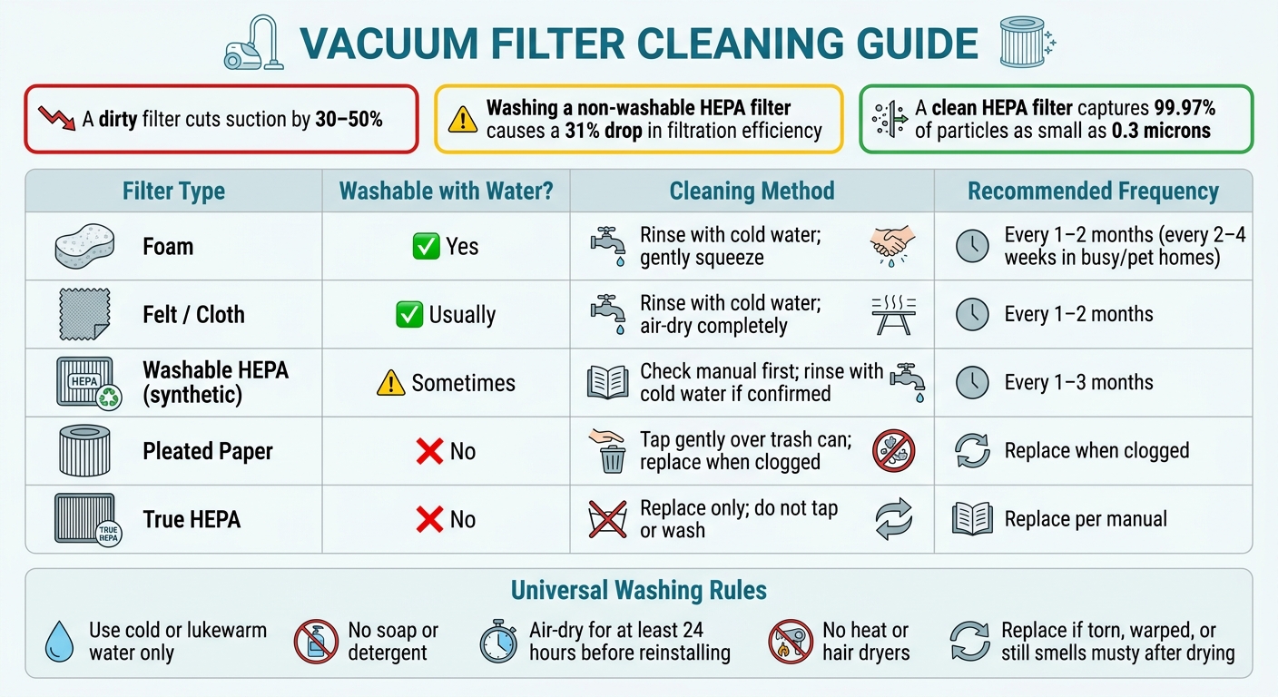 Vacuum Filter Cleaning Guide: Types, Frequency & Care by Filter
