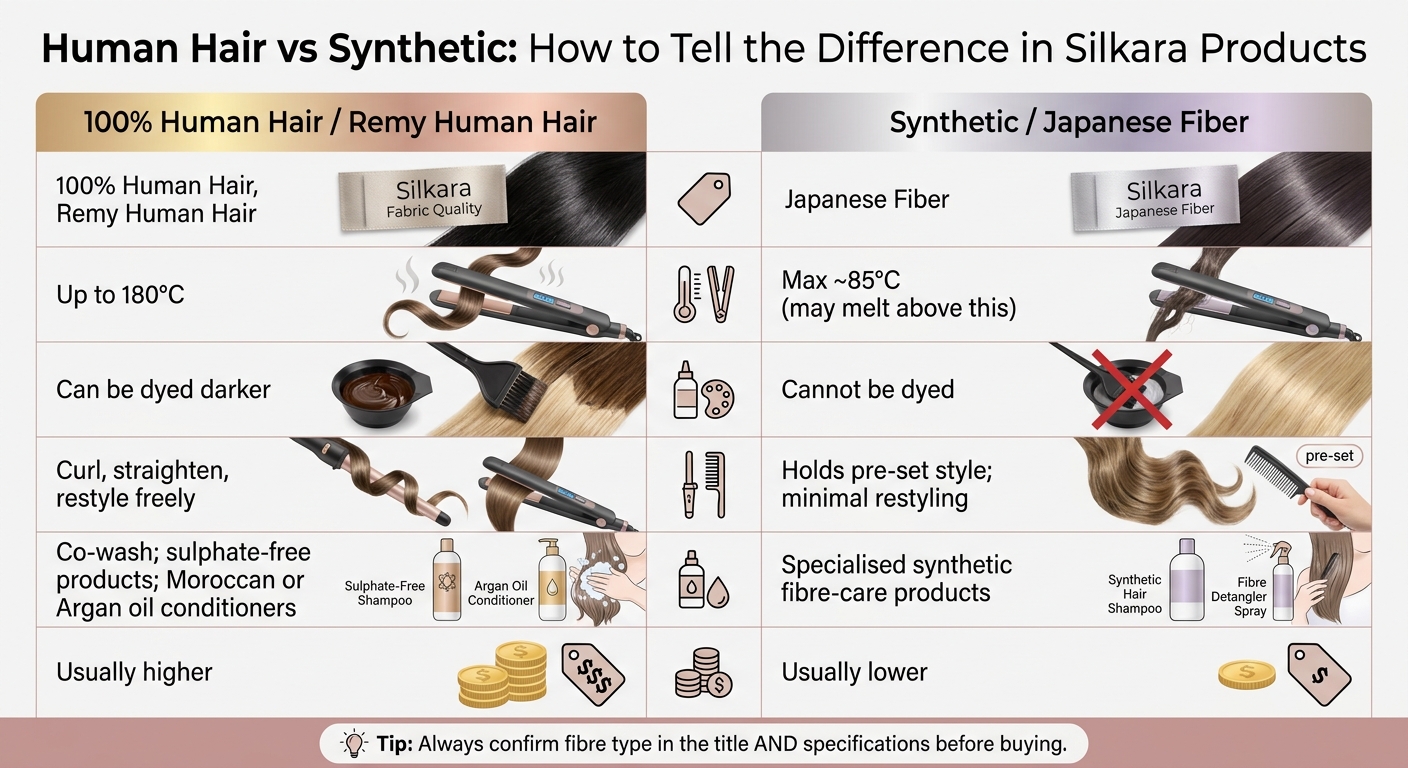 Human Hair vs Synthetic Hair: Quick Comparison Guide for Silkara Products
