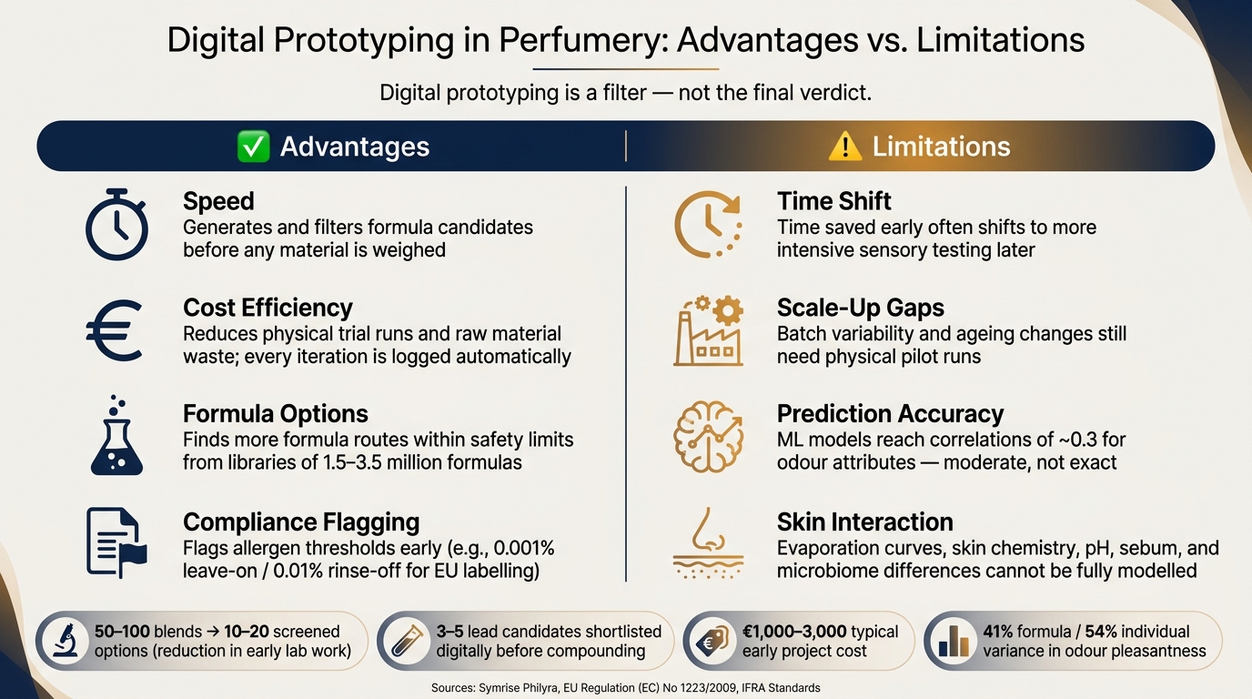 Digital Prototyping in Perfumery: Advantages vs. Limitations