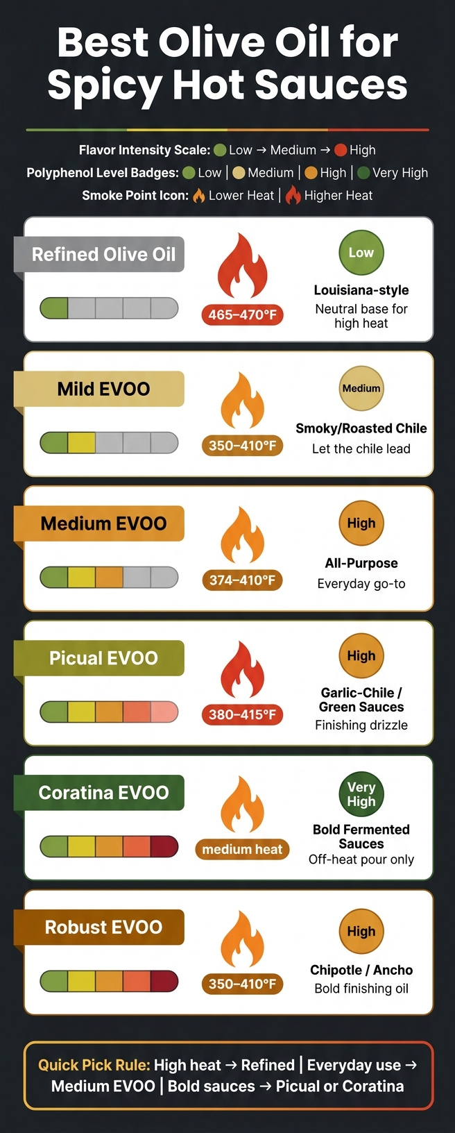 Best Olive Oil for Hot Sauce: Flavor, Heat & Sauce Style Guide