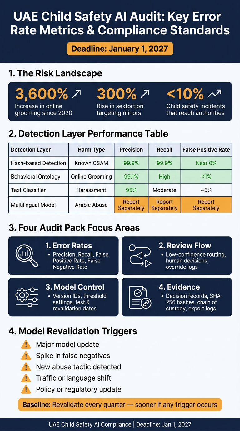 UAE Child Safety AI Audit: Key Error Rate Metrics & Compliance Standards