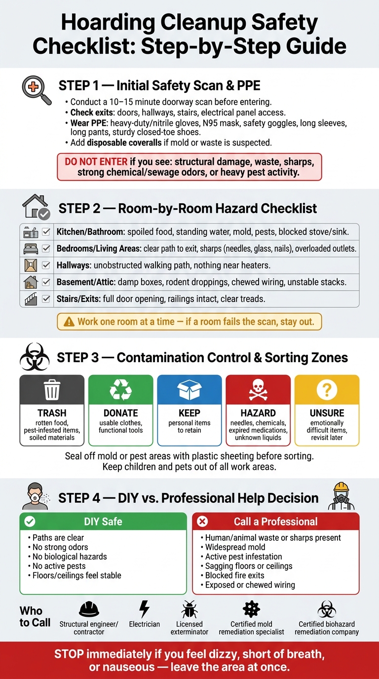 Hoarding Cleanup Safety Checklist: Step-by-Step Guide