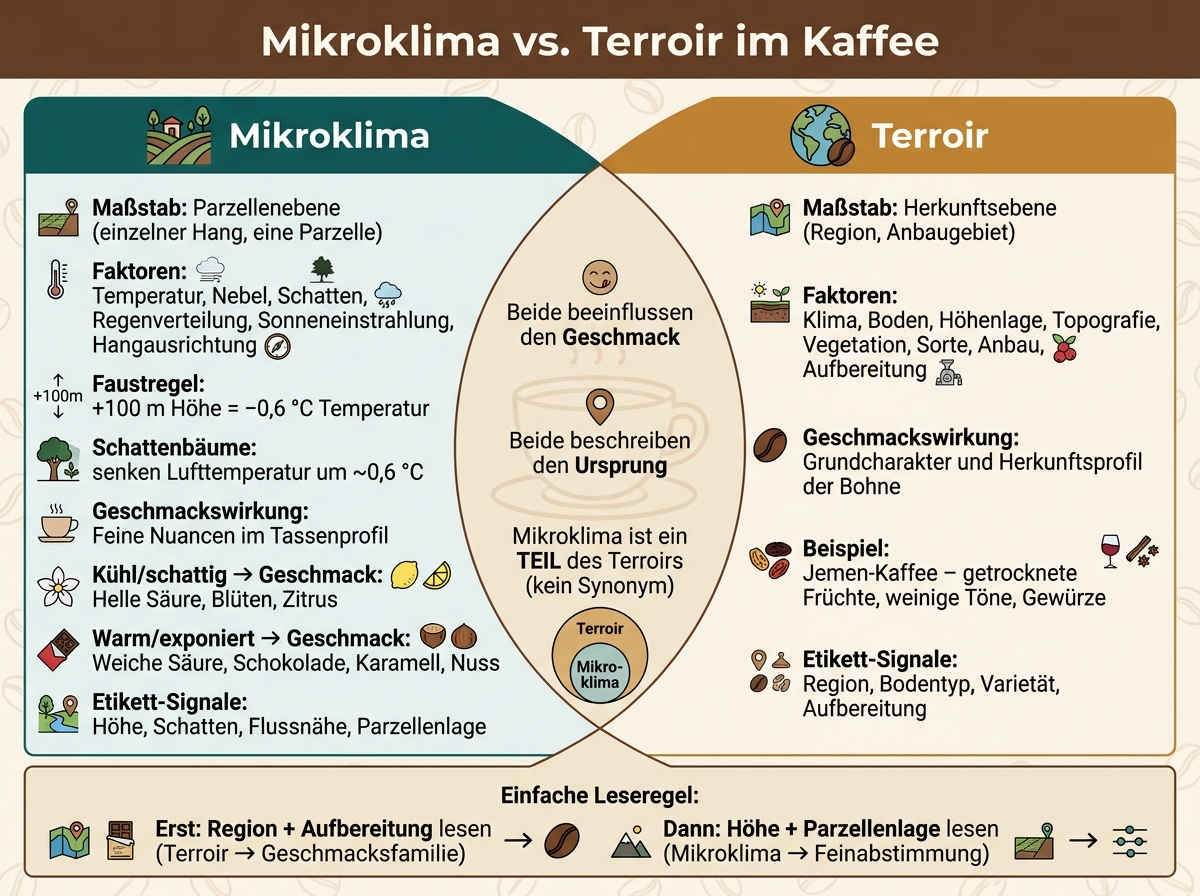 Mikroklima vs. Terroir im Kaffee: Der visuelle Vergleich