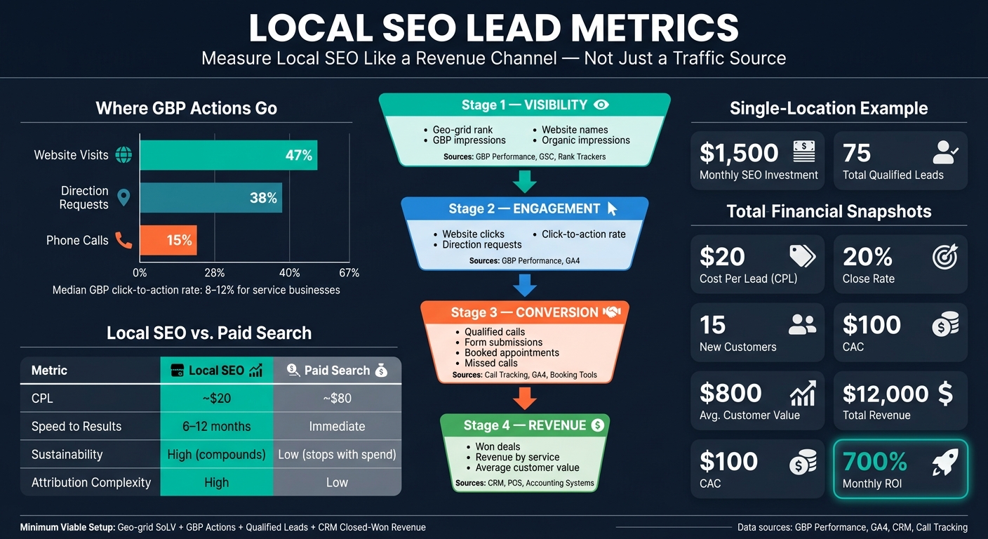 Local SEO Lead Metrics: From GBP Impressions to Closed-Won Revenue