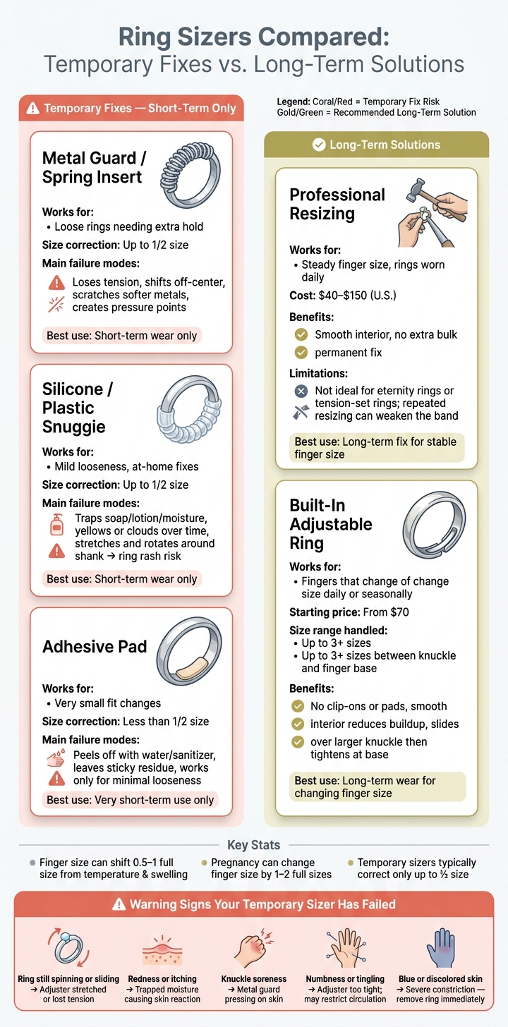 Ring Sizer Comparison: Temporary Fixes vs. Long-Term Solutions
