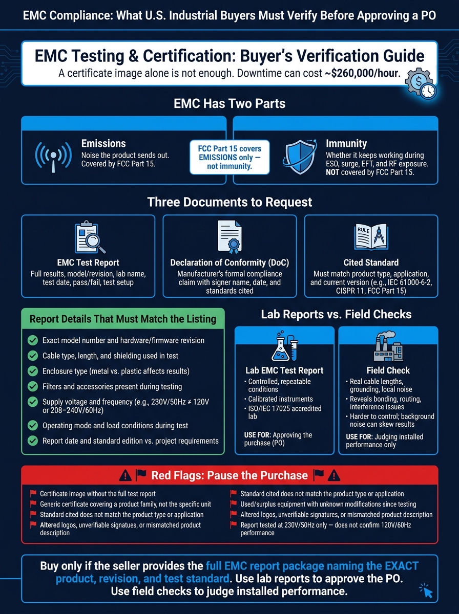 EMC Compliance Checklist: Lab Reports vs. Field Checks for Industrial Equipment Buyers