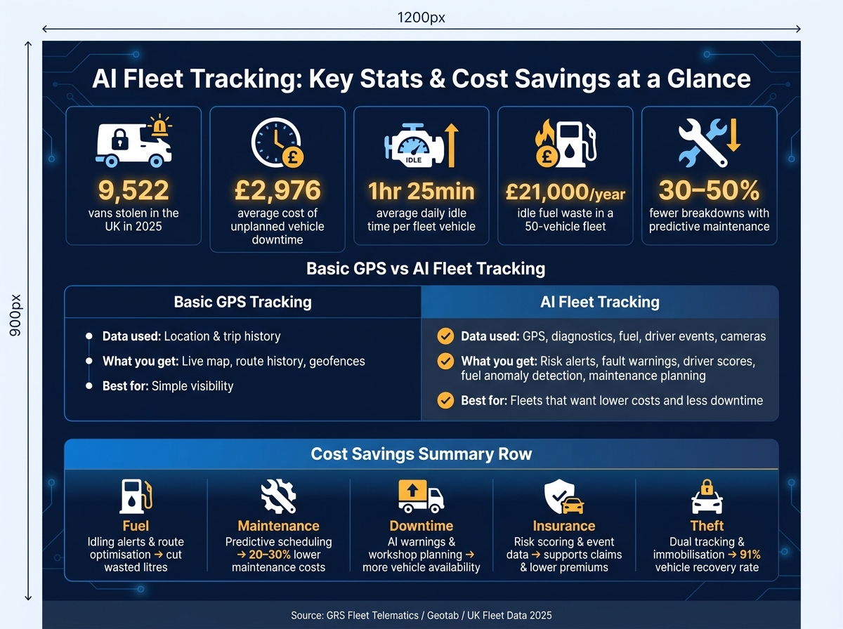 AI Fleet Tracking: Key Stats & Cost Savings at a Glance