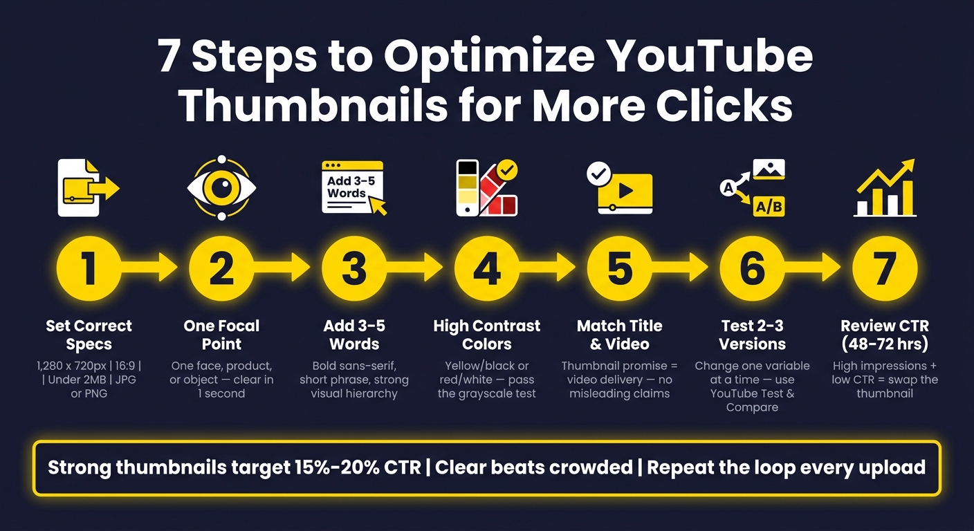 7-Step YouTube Thumbnail Optimization Workflow