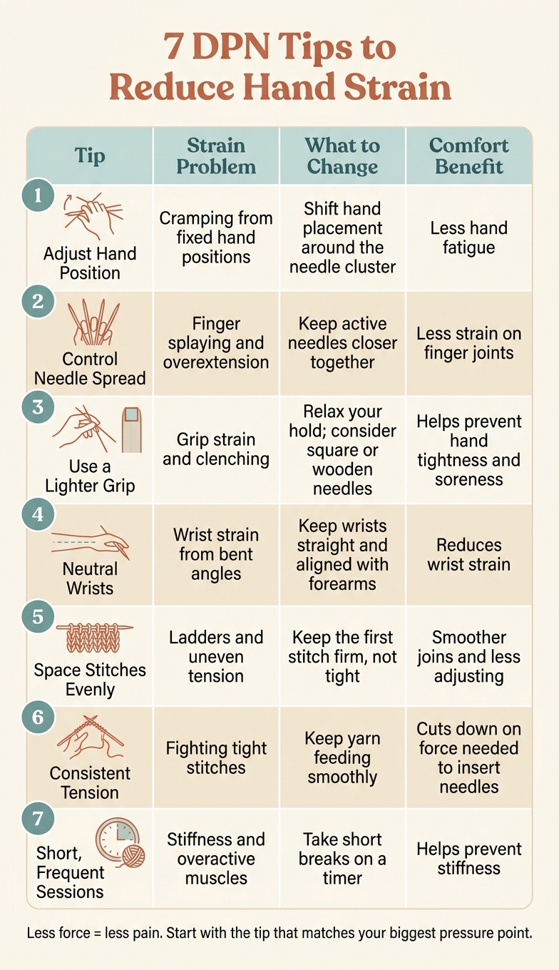 7 DPN Tips to Reduce Hand Strain: Quick Reference Guide