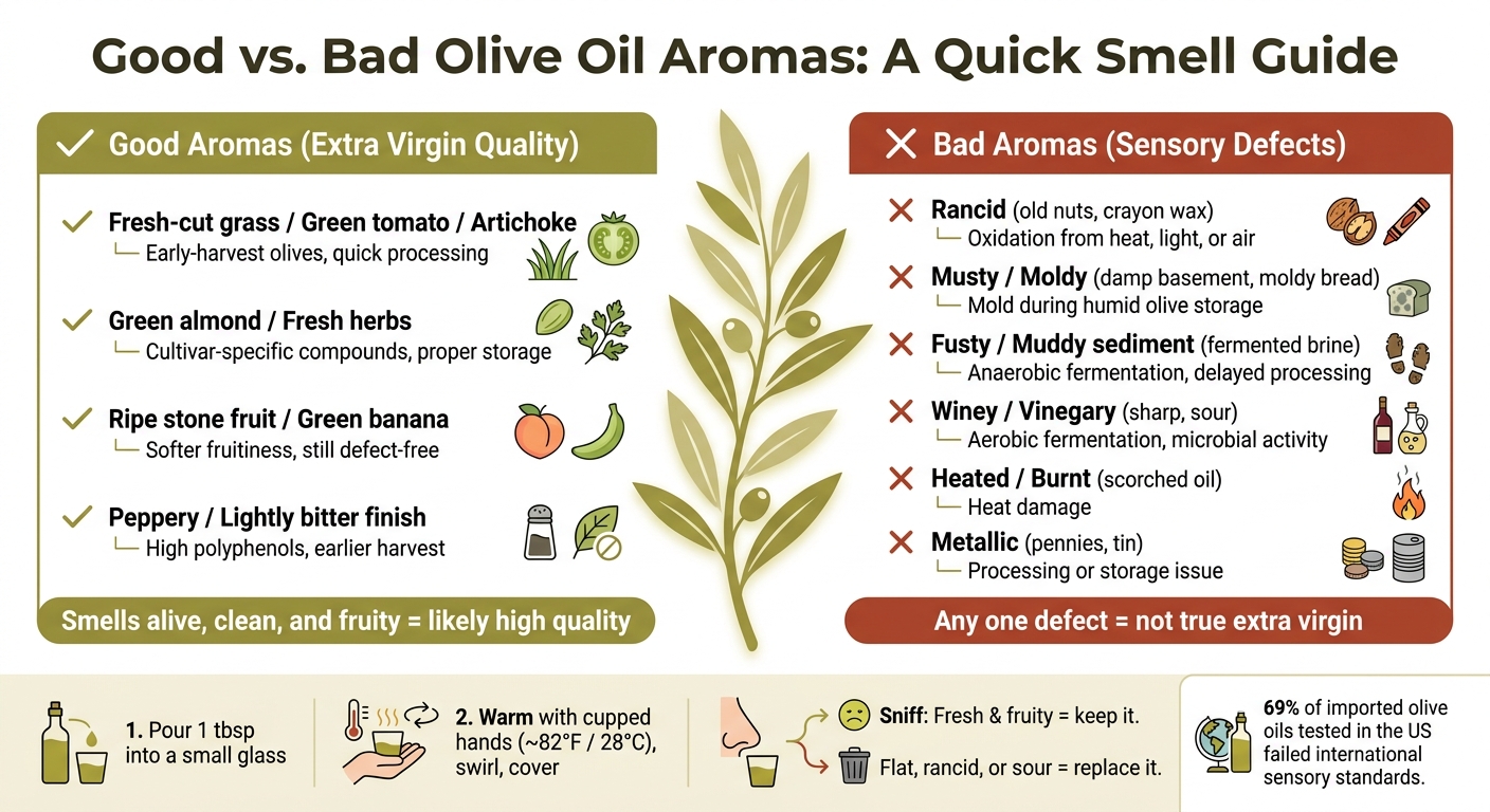 Good vs. Bad Olive Oil Aromas: A Quick Smell Guide