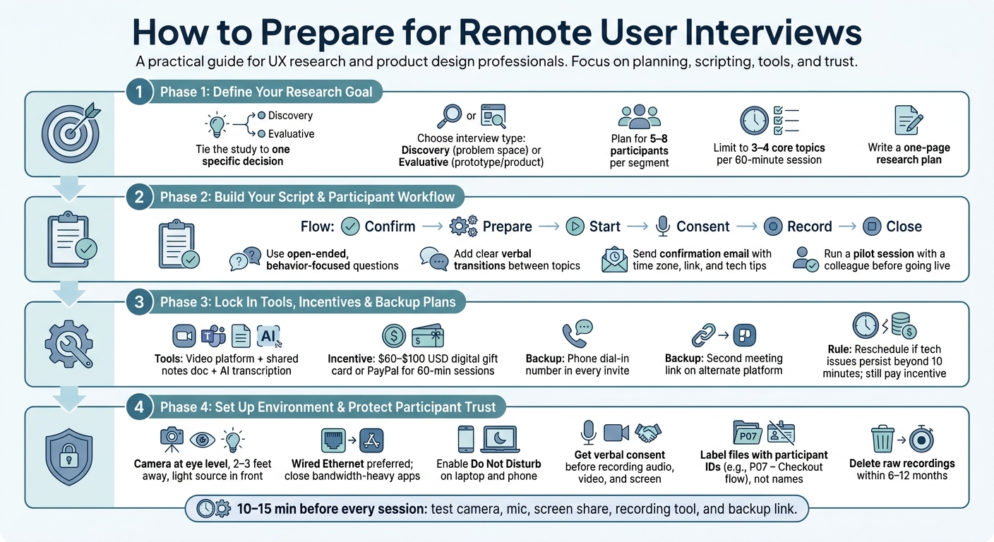 How to Prepare for Remote User Interviews: A Step-by-Step Checklist