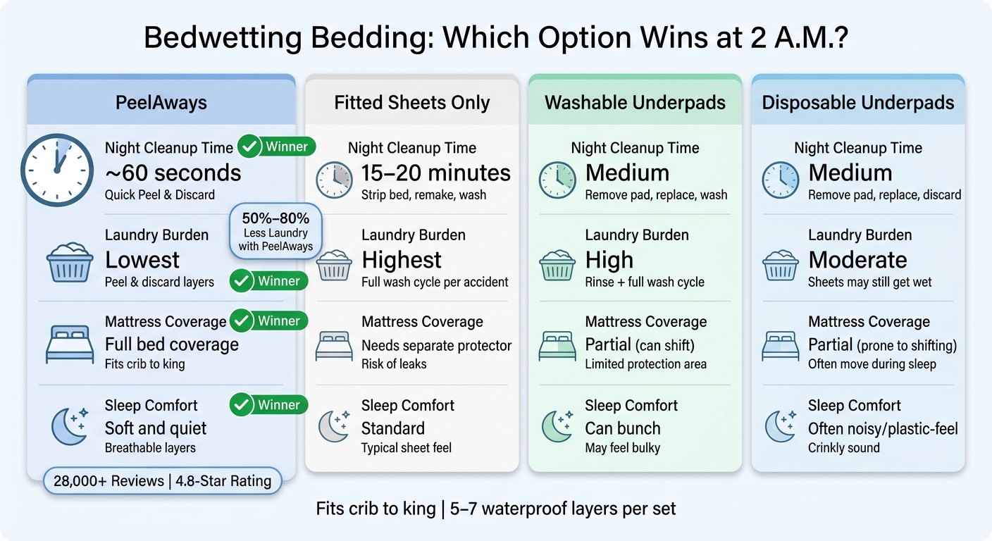 Bedwetting Bedding Showdown: PeelAways vs. Other Options
