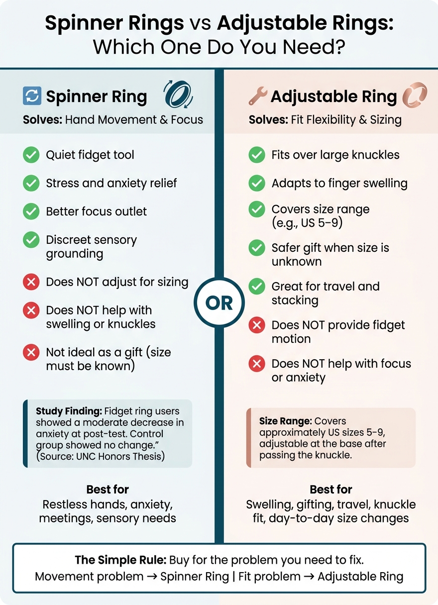 Spinner Rings vs Adjustable Rings: Which One Do You Need?