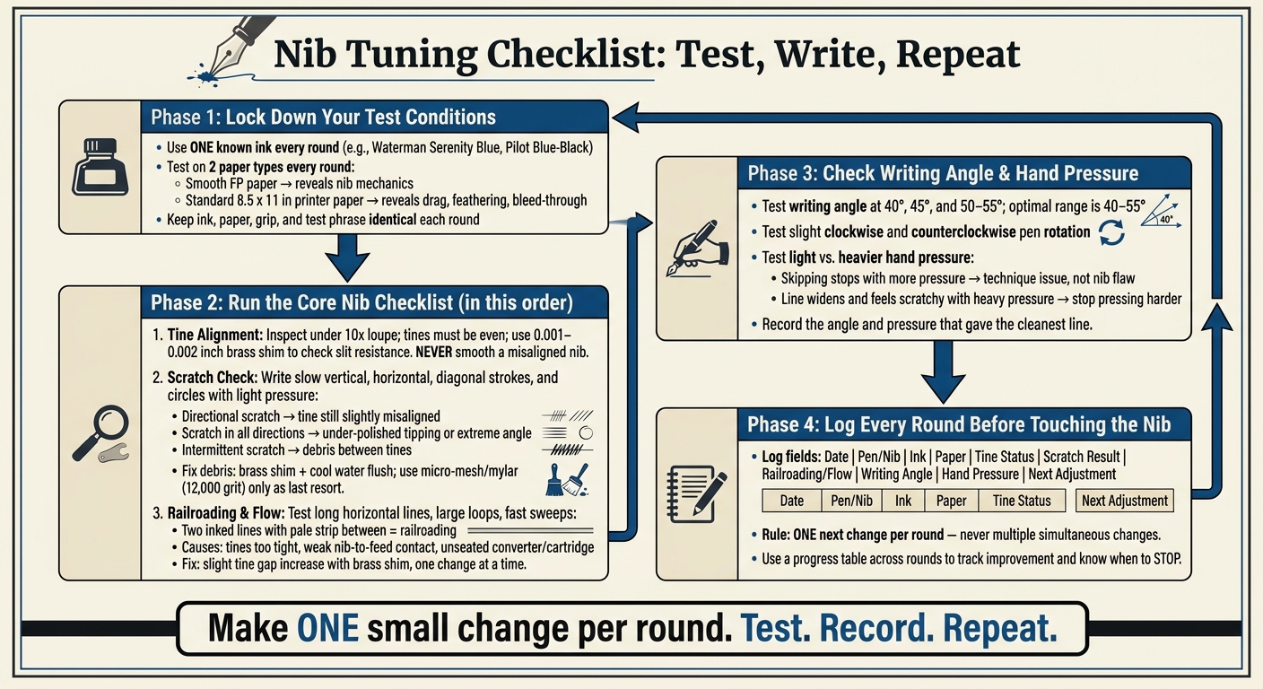 Nib Tuning Checklist: Step-by-Step Process for a Perfect Writing Nib
