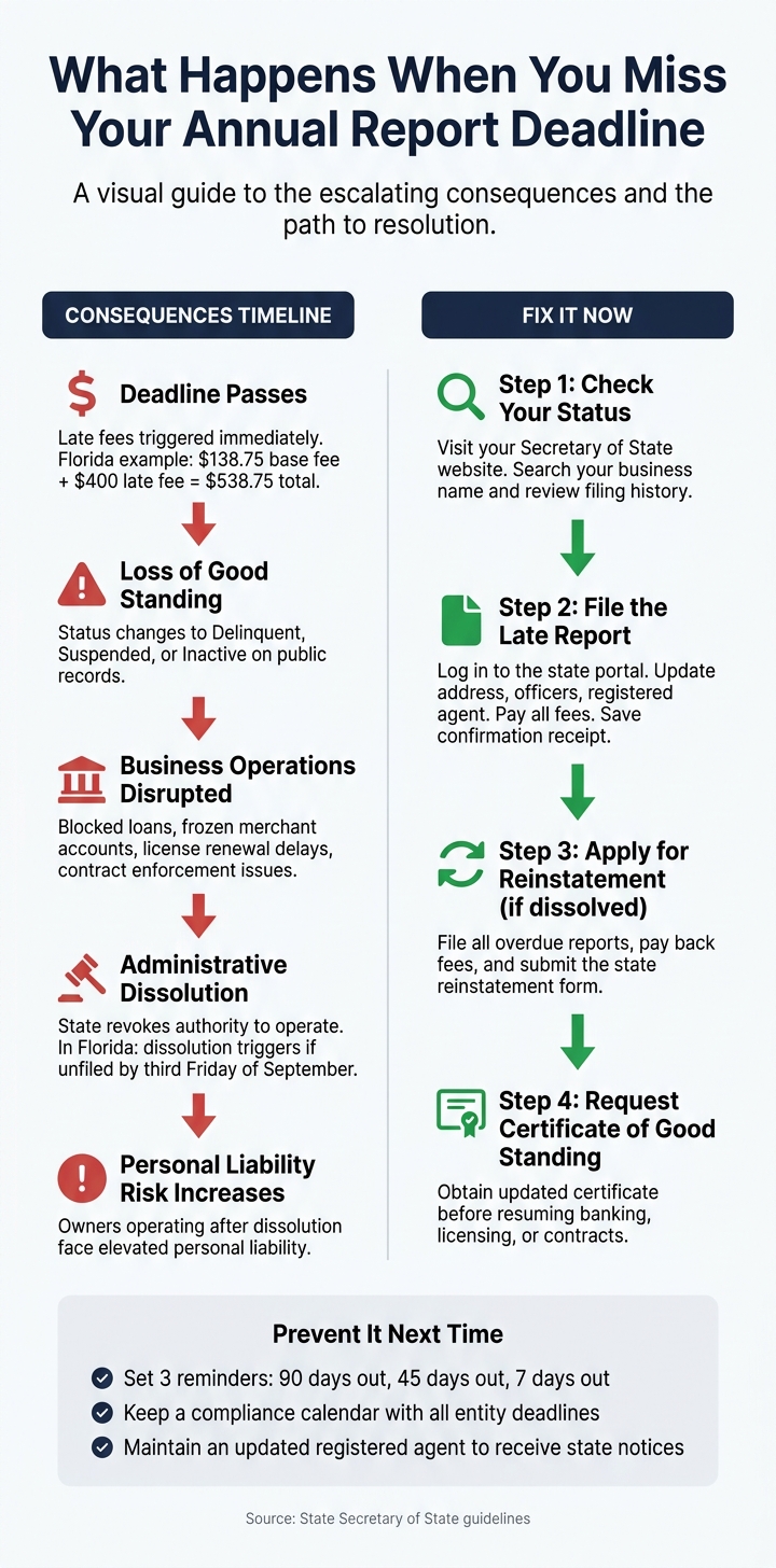 What Happens When You Miss Your Annual Report Deadline