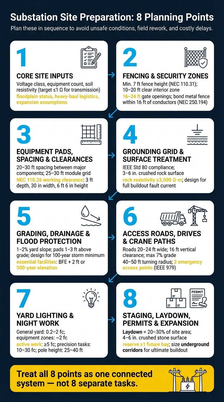 Substation Site Preparation: 8 Planning Points Checklist