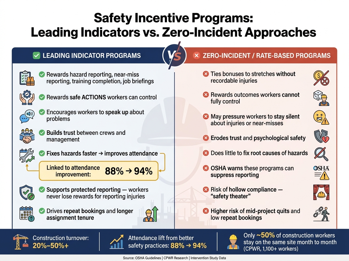 Safety Incentive Programs: Leading Indicators vs. Zero-Incident Approaches