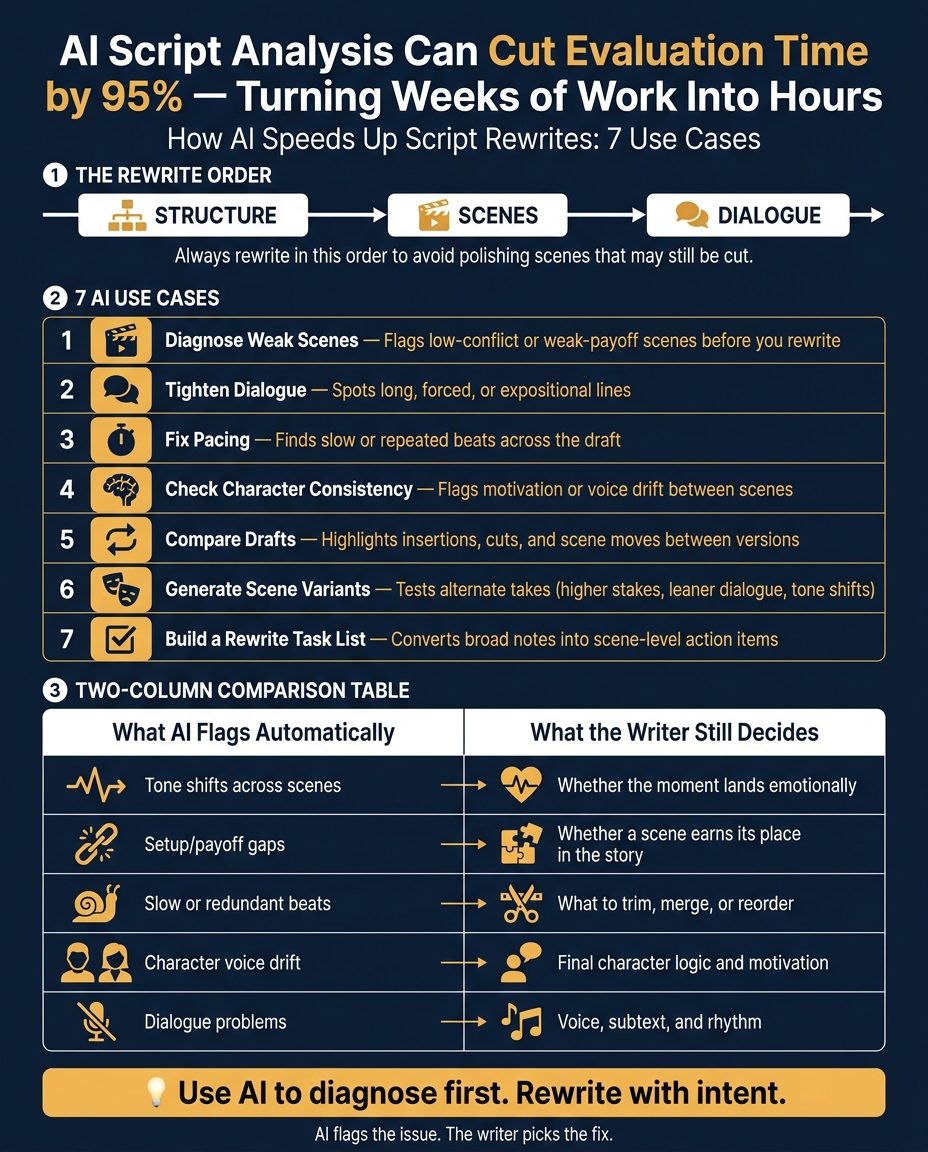 AI vs. Writer: What Each Does in a Script Rewrite