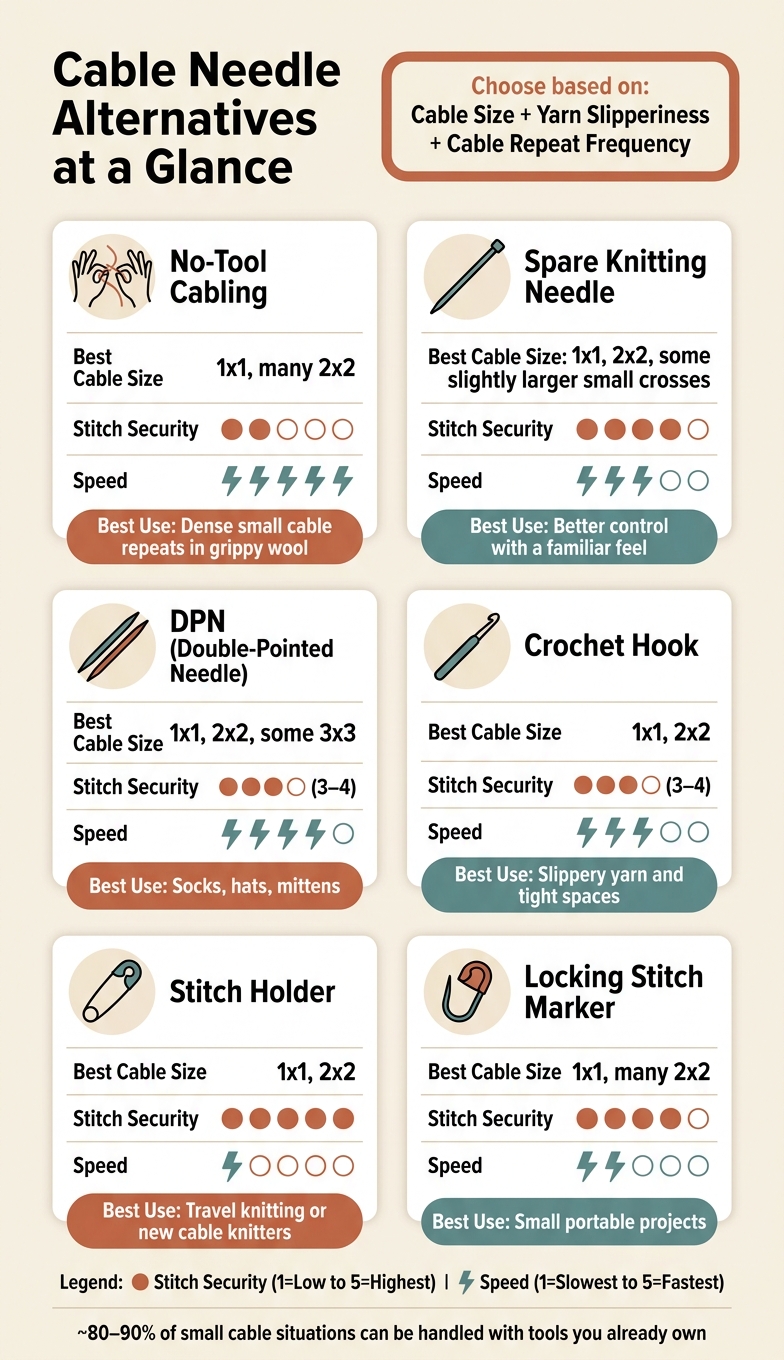 Cable Needle Alternatives: Quick Comparison Guide for Knitters