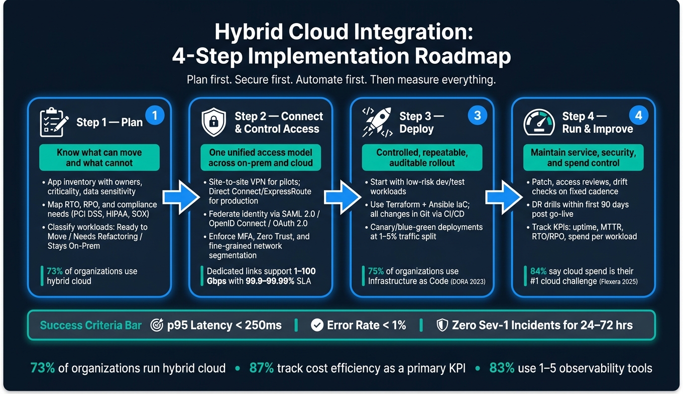 Hybrid Cloud Integration: 4-Step Implementation Roadmap