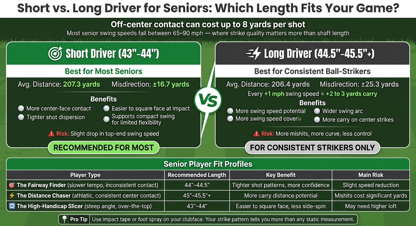 Short vs. Long Driver for Seniors: Which Length Fits Your Game?