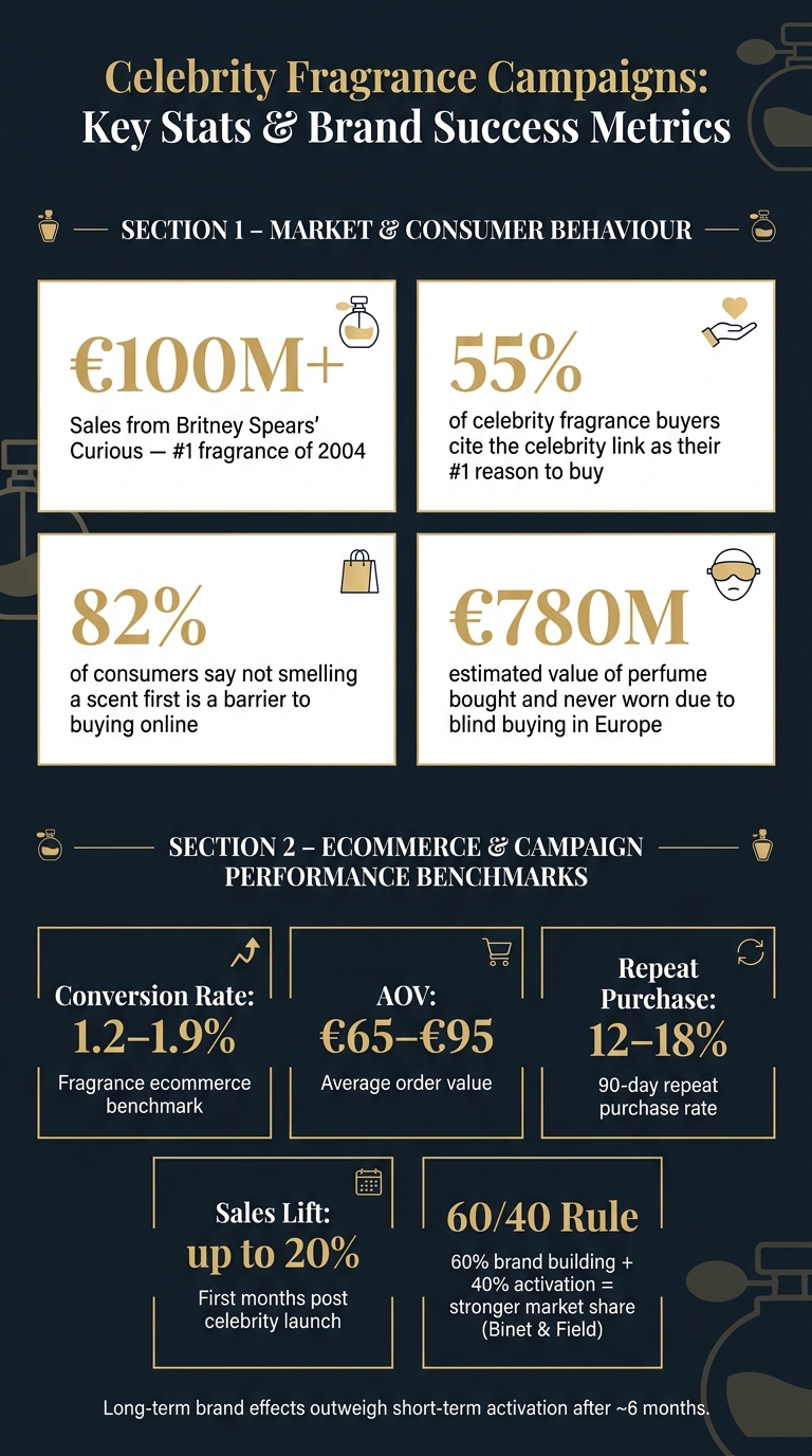 Celebrity Fragrance Campaigns: Key Stats & Brand Success Metrics