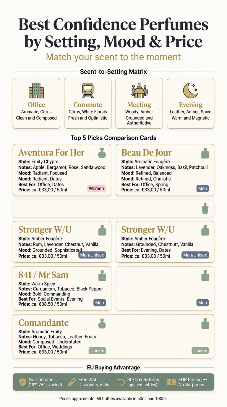 Best Confidence Perfumes by Setting, Mood & Price