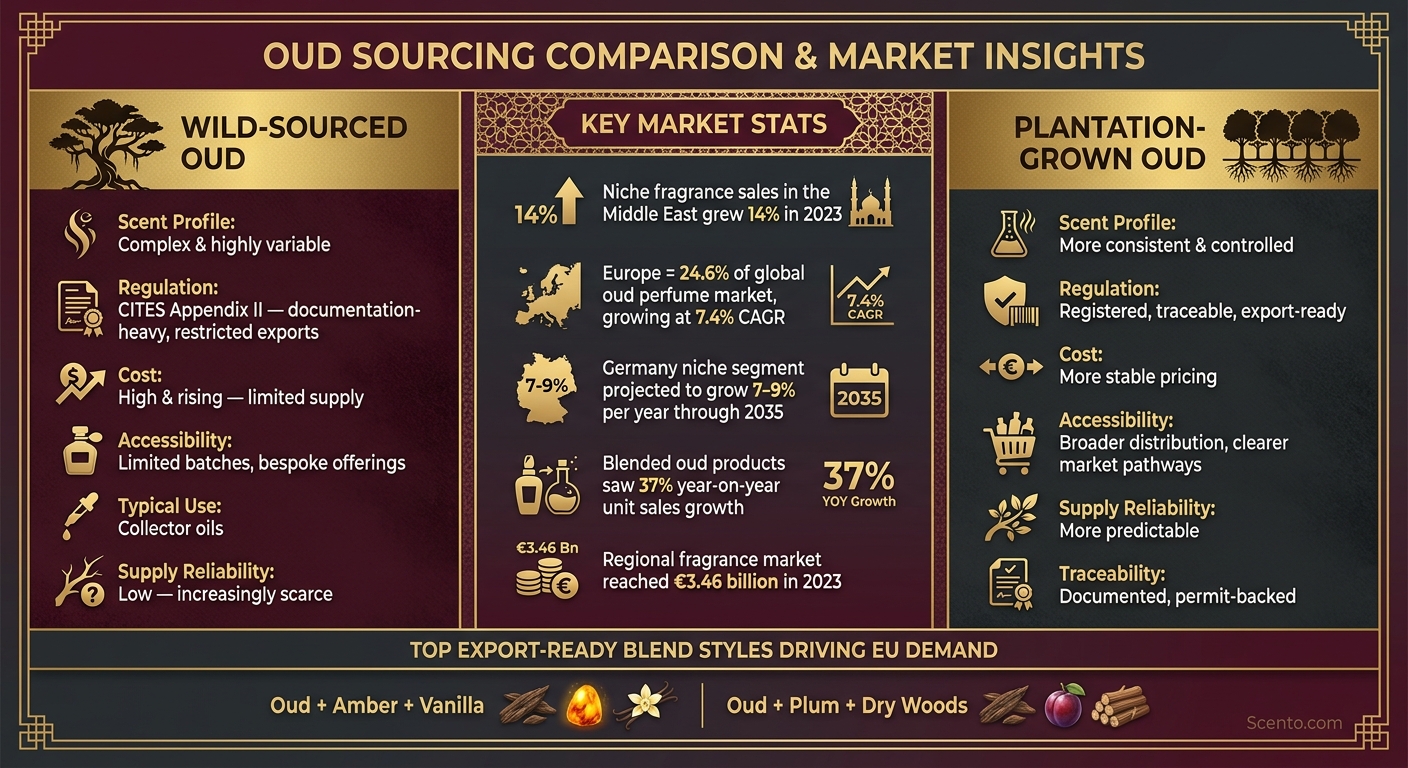 Wild vs. Plantation-Grown Oud: Market Comparison 2024