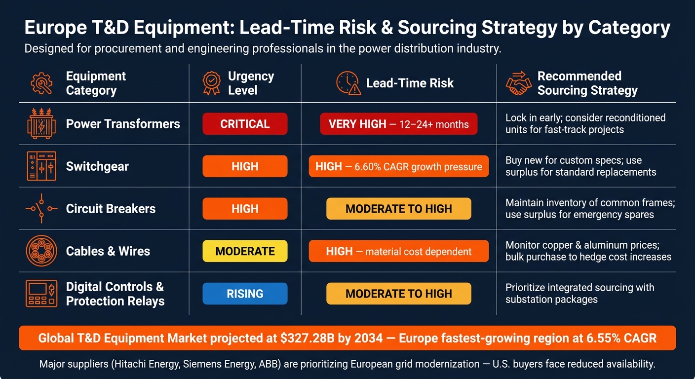Europe T&D Equipment: Lead-Time Risk & Sourcing Strategy by Category