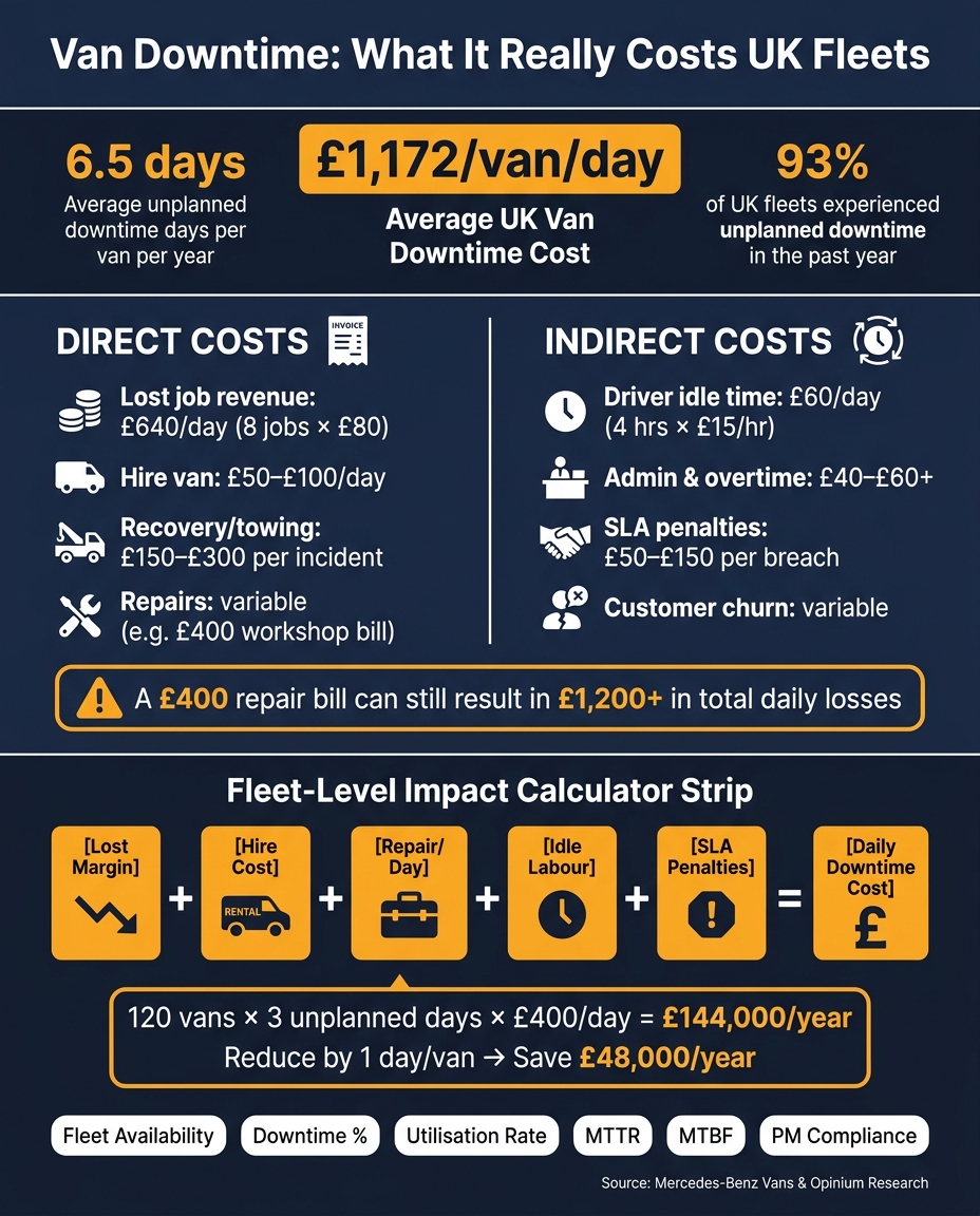 Van Downtime Costs UK Fleets: Key Stats & Daily Cost Breakdown
