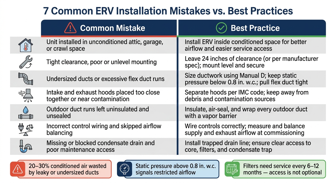 7 Common ERV Installation Mistakes vs. Best Practices