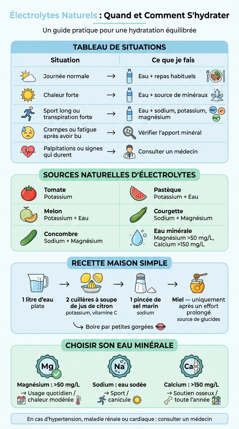 Électrolytes Naturels : Quand et Comment S'hydrater Selon la Situation