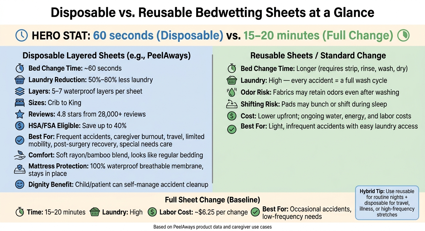 Disposable vs. Reusable Bedwetting Sheets: Side-by-Side Comparison