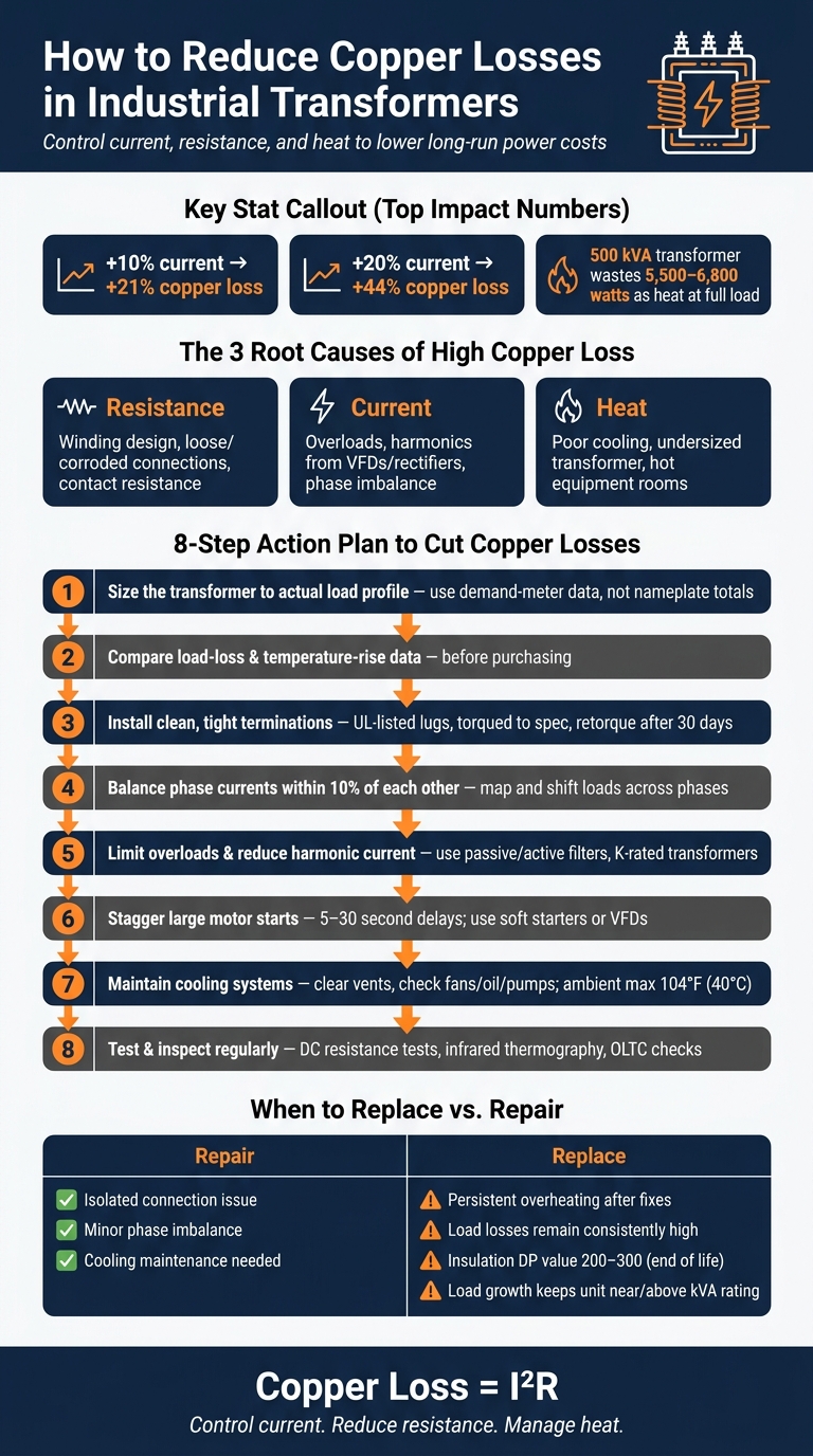 How to Reduce Copper Losses in Industrial Transformers