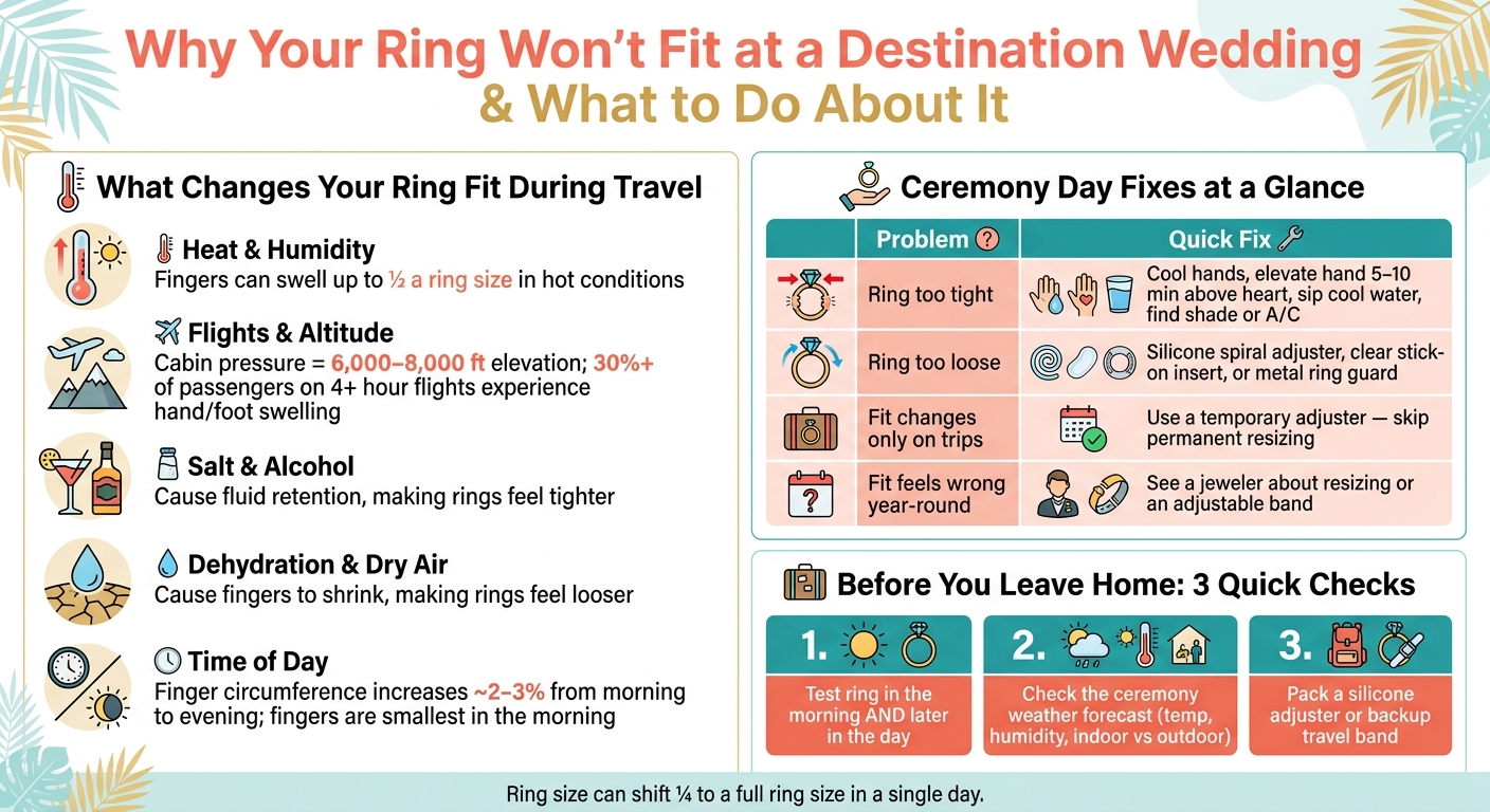 Why Your Ring Won't Fit at a Destination Wedding: Causes & Fixes