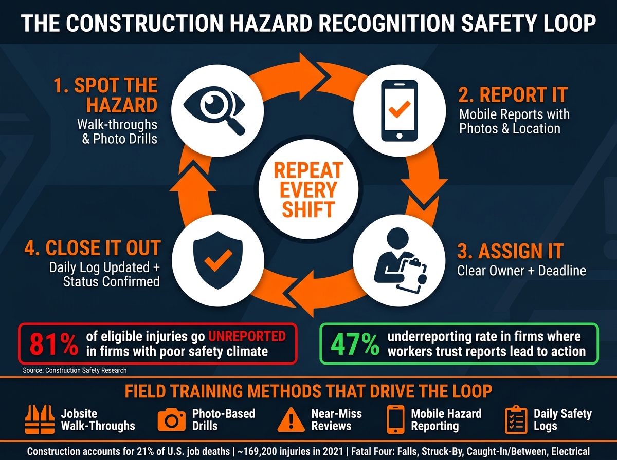 Hazard Recognition Safety Loop: Spot, Report, Assign & Close